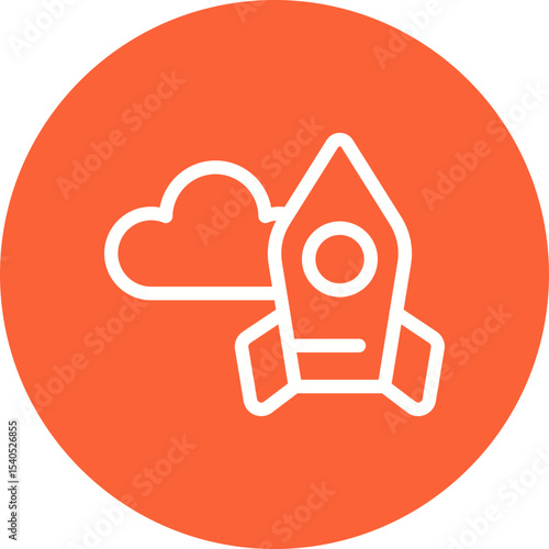 Rocket single icon vector illustration