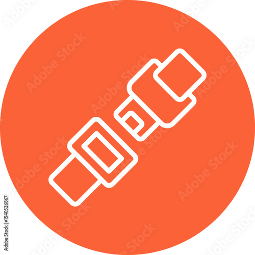 Seat belt single icon vector illustration