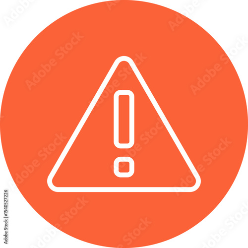 Warning single icon vector illustration