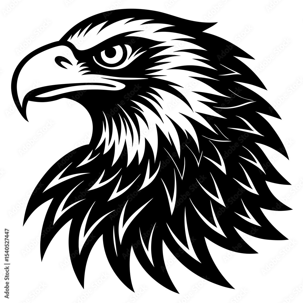 Fototapeta premium eagle head vector