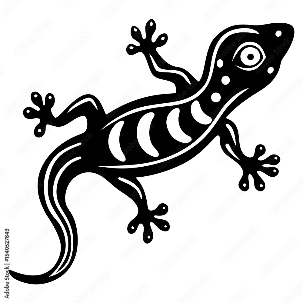Fototapeta premium lizard on white background