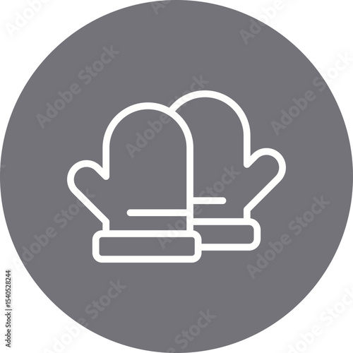Gloves single icon vector illustration