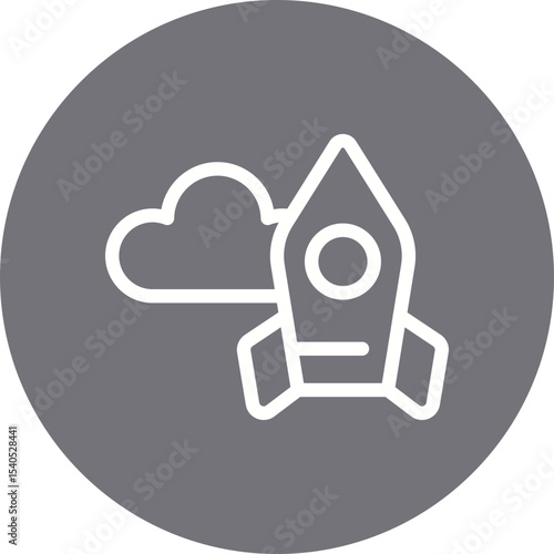 Rocket single icon vector illustration