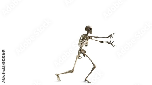 skeleton casts spell with hands