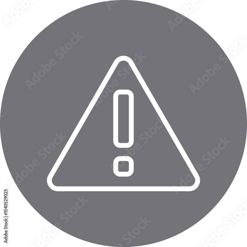 Warning single icon vector illustration