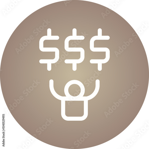 Dollar sign single icon vector illustration