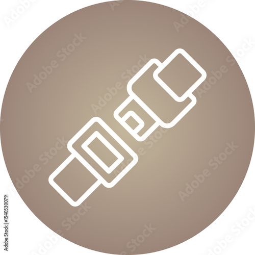 Seat belt single icon vector illustration
