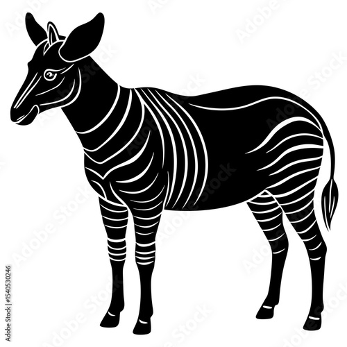 vector illustration of a zebra