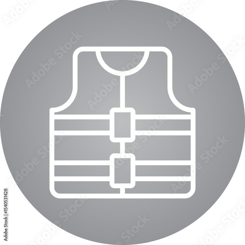 Life jacket single icon vector illustration