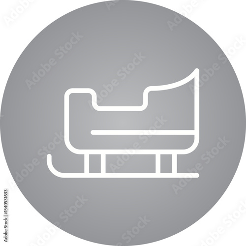 Sledge single icon vector illustration