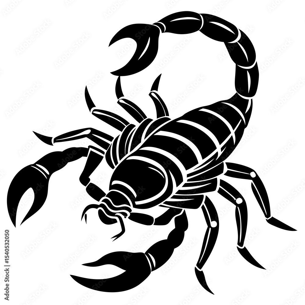 Fototapeta premium scorpion silhouette vector
