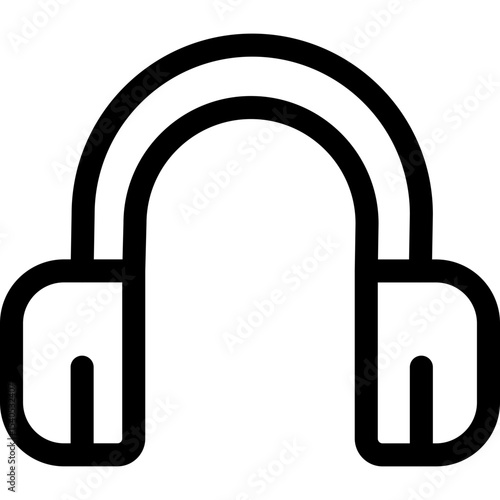 Headset single icon vector illustration