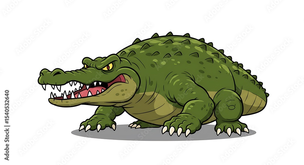 Fototapeta premium vector art line of angry alligator or crocodile face with fire effect and siluet effect suitable for mockup and logo product of team isolated white background