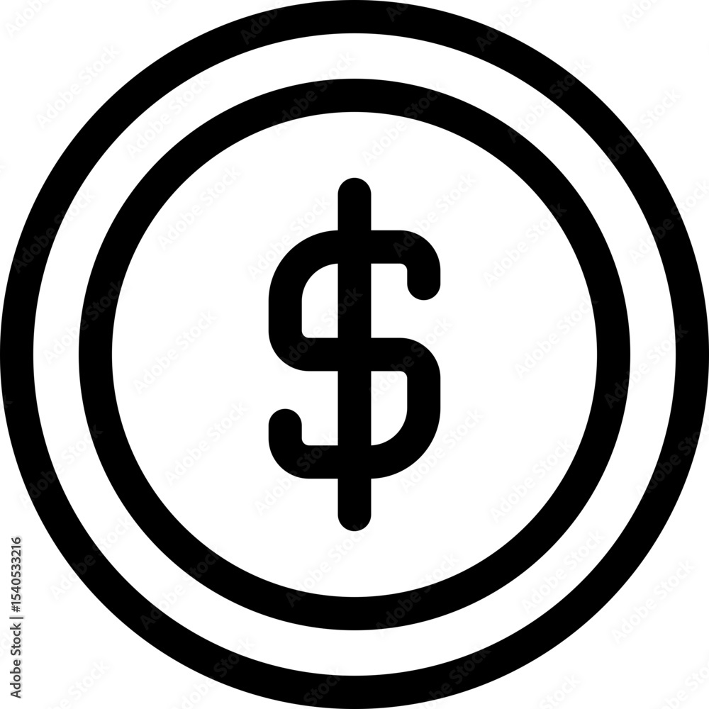 Obraz premium Coin single icon vector illustration