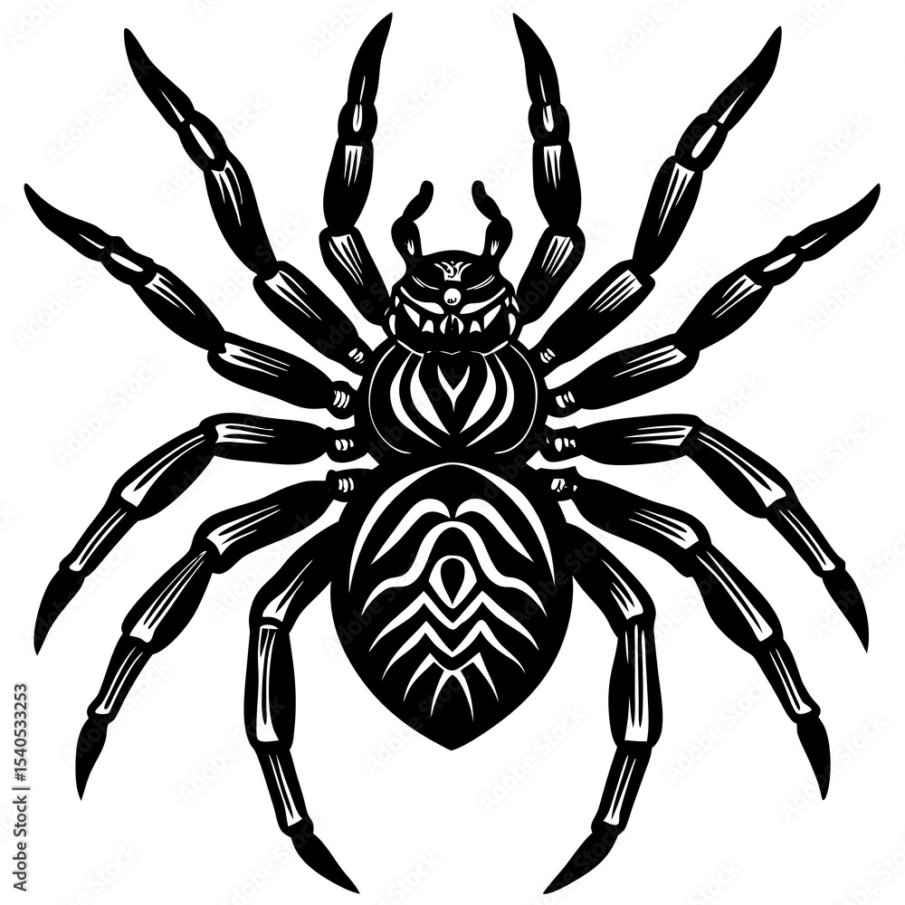 Obraz premium spider on a black background