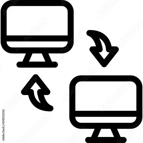 Data transfer single icon vector illustration