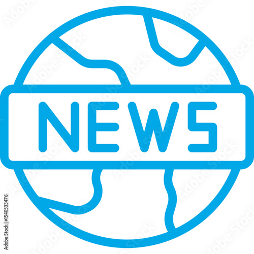 Global news single icon vector illustration