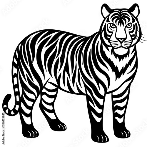 Photography tiger vector illustration