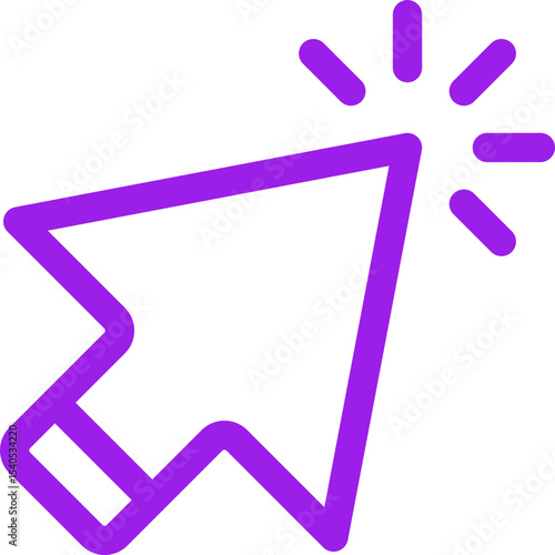 Cursor click single icon vector illustration