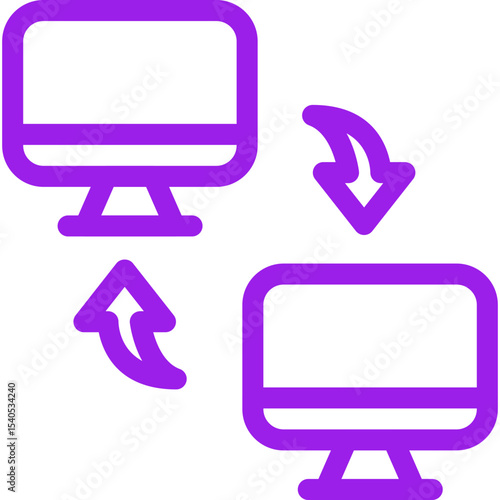 Data transfer single icon vector illustration