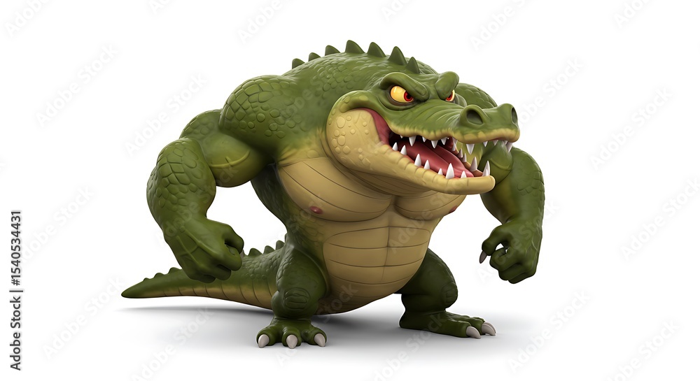 Fototapeta premium vector art line of angry alligator or crocodile face with fire effect and siluet effect suitable for mockup and logo product of team isolated white background