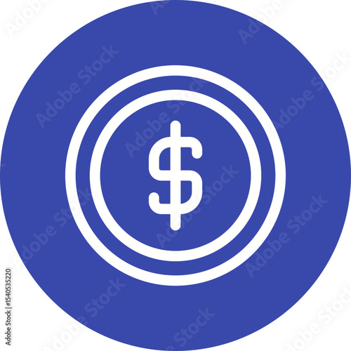 Coin single icon vector illustration