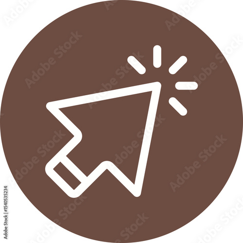 Cursor click single icon vector illustration