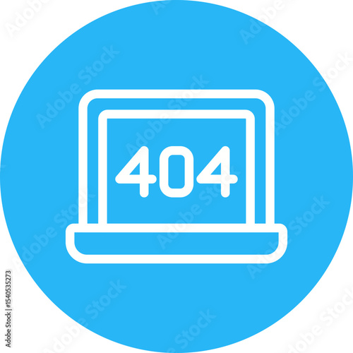 Error 404 single icon vector illustration