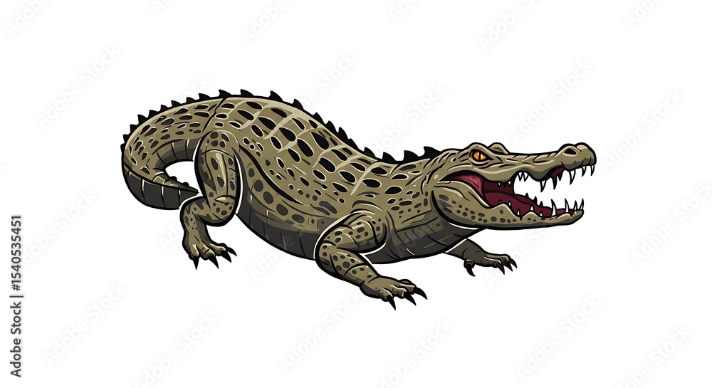 Obraz premium vector art line of angry alligator or crocodile face with fire effect and siluet effect suitable for mockup and logo product of team isolated white background