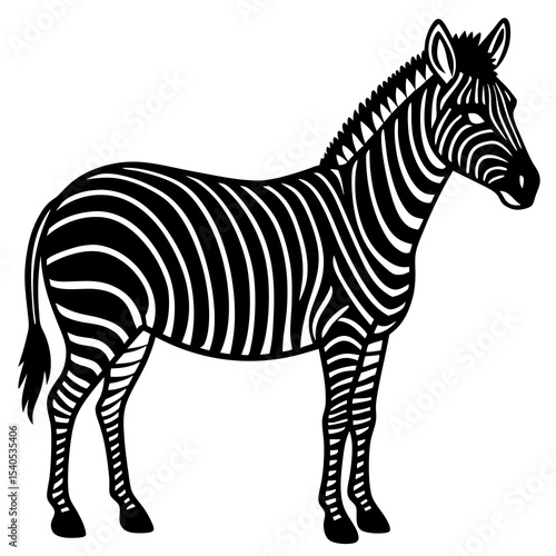 Photography zebra vector illustration