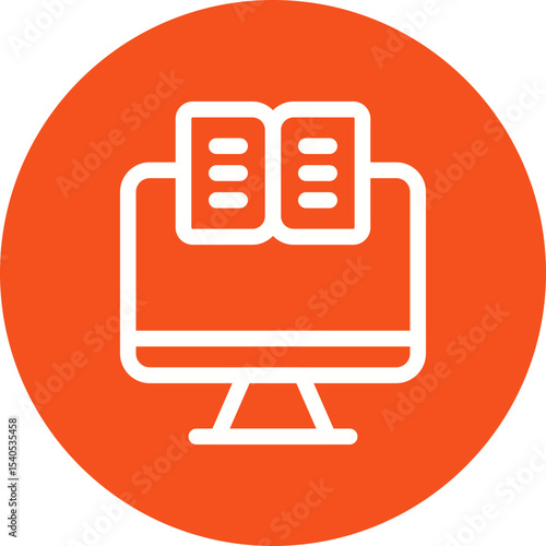 Monitor single icon vector illustration