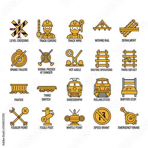 Railway Safety Icons