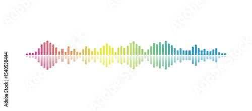 Vector banner with sound wave frequency wavelength graphic design. Vector Illustration.