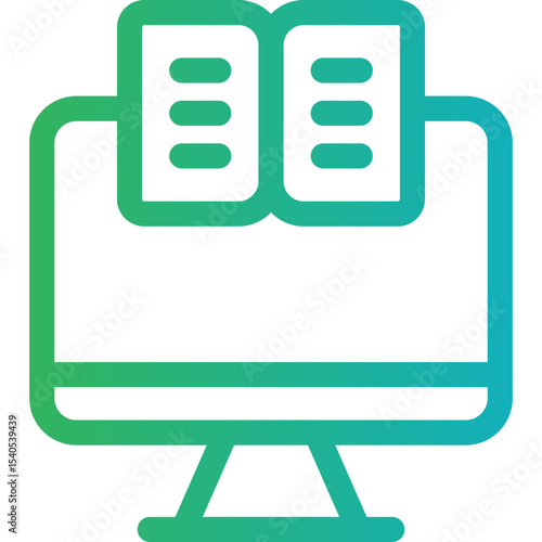 Monitor single icon vector illustration