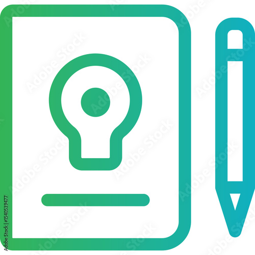 Notebook single icon vector illustration