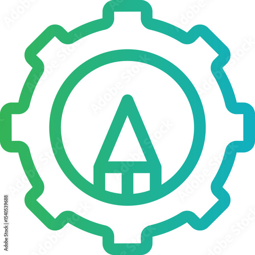 Setting gear single icon vector illustration