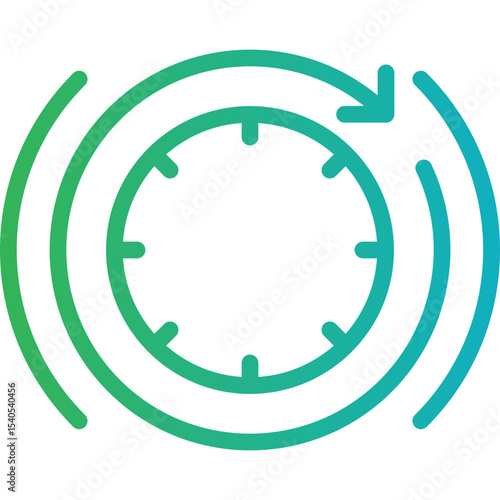 Clock single icon vector illustration
