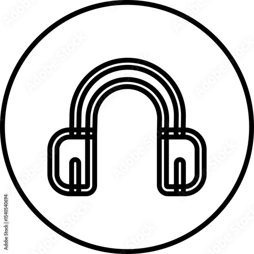 Headset single icon vector illustration