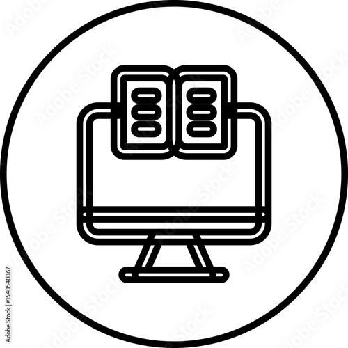 Monitor single icon vector illustration
