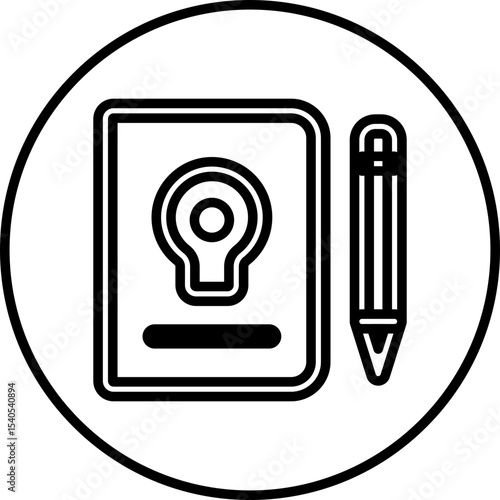 Notebook single icon vector illustration