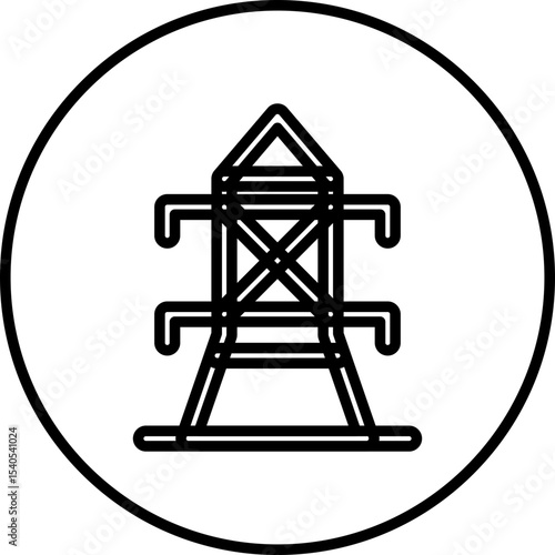 Power grid single icon vector illustration