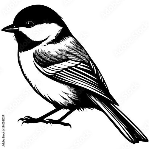 blue tit on white background