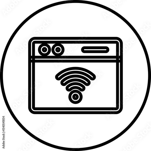 Smart website single icon vector illustration