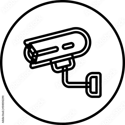 CCTV single icon vector illustration
