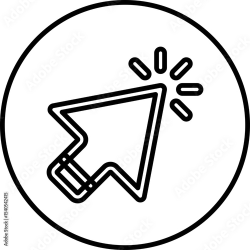 Cursor click single icon vector illustration