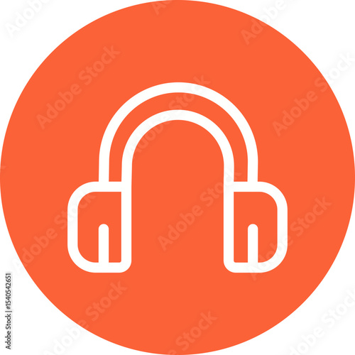 Headset single icon vector illustration