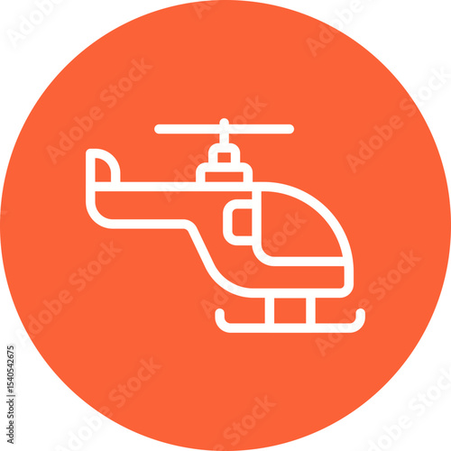Helicopter single icon vector illustration