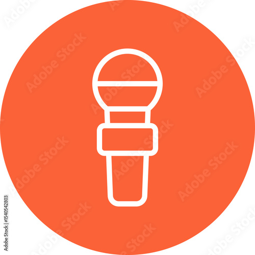Mic single icon vector illustration