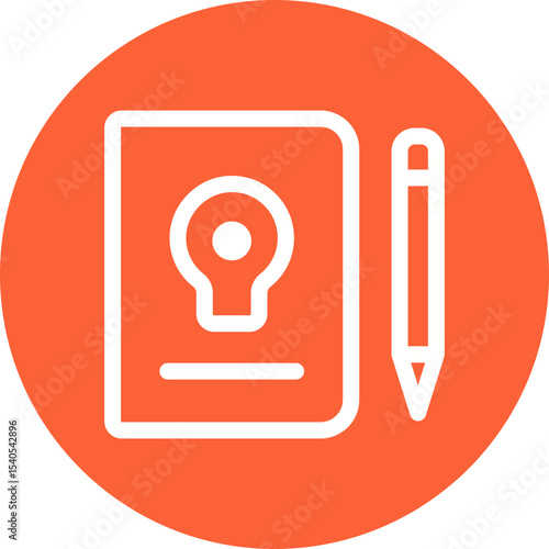 Notebook single icon vector illustration