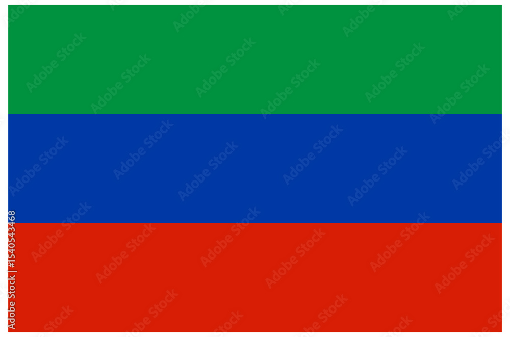 Fototapeta premium Flag of the Republic of Dagestan